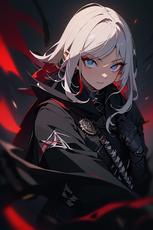 (masterpiece, exquisite beautiful eyes: 1.5), masterpiece ,1 girl,,Beautiful eyes like red jewels,,((An assassin who blends into the dark night:1.5))、(dark night、darkness)、In the dark、((floating in the dark))、Killing suite、(Japanese sword)