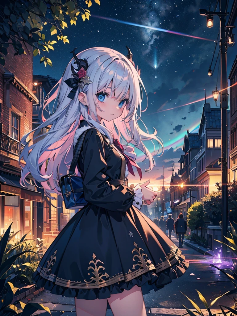 {{{Very aesthetic, best quality}}}, super resolution, {{{elaborate, intricately,fantastic,delicately,tremendous,meticulous,minute,incredibly,obsessed,artisan's,subtle,virtuoso,skillful,vibrant, vivid}}} , happy theme, evil malice smile,perfect finger, perfect hand,devi Girl, really blue eyes, body,Assassin, bags under eyes, {{christmas costume dress}},evil pank Night City, {{illuminated magic atmosphere}}, malice party field , rainbow fire, holding weapon, weapon is hammer, cowboy shot from side,bloody rune magic circle,blood letters, digital art, realistic, best quality, amazing quality, very aesthetic, absurdres
