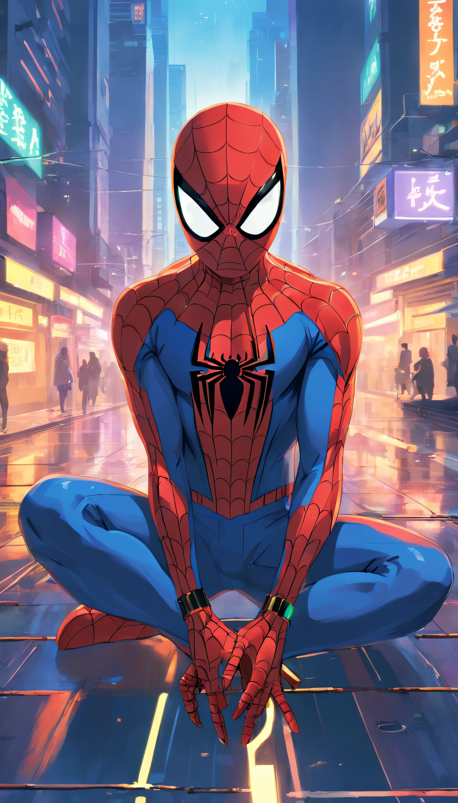 Spider man,Cyberpunk,8k.