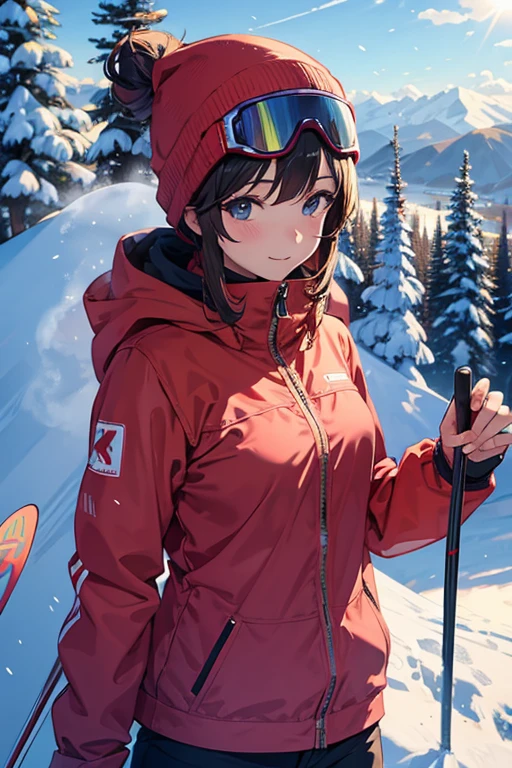Skiers、beautiful mature woman