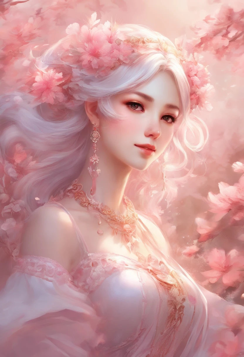 light pink Kichijoten, Upper body、God、so beautiful, Highly detailed 4K digital art, detailed fantasy art, detailed fantasy digital art, cute detailed digital art, beautiful digital artワーク, so beautifulデジタルアート, Spectacular Digital Art, beautiful fantasy art, Detailed 4K digital art, beautiful digital art