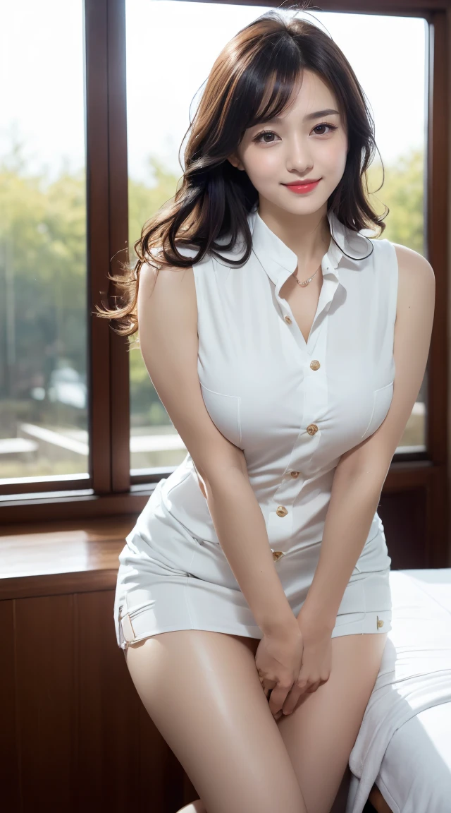 (((full body,including legs)))、(((sexual oil massage、sexual oil massage therapist))),sexual massage room))),(((perfect uniform of Japanese stewardess, vest-dress uniform、small hat,(black high-heel), (((with oil,oily hand,oily skin,oil massage))),little smile,white blouse,tight blouse)))、(((navy bowler hat),navy hat)), high heel、Dressed up、(Photo real:1.4)、(A hyper-realistic:1.4)、(Photorealistic:1.3)、 (gentle lighting: 1.05)、(Improve the lighting quality of your video:0.9)、32k、 1Girl、28years old girl、photorealistic lighting、Back lighting、Facial Lights、Ray Trace、(bright:1.2)、(Increase quality:1.4)、 (best quality real texture skin)、Fair eyes,Delicate and delicate face, Close-up of the breasts, white blouse,tight blouse,tight vest-dress uniform, (Bodyline mood improvement:1.1)、good figure,Glossy skin、wavy hair,blonde hair,韓国アイドル、乃木坂アイドル、Sculptural Idol Pose、little smile,blush,Beautiful actress、Neat woman,whole body, (((midium breasts,beautiful breasts))),(perfect row of teeth),slender waist and hip,beautiful long legs,full shot)、((8heads tall)、(((誘惑している、恥ずかしい)))、dynamic pose,gravure pose,((red cheek、red lips)),Super Clean Night View、night time、blush,little smile,(((full shot)))、Super Clean Night View、night time、blush,little smile,(((full shot)))、(((in the luxury massage room,sexual oil massage,with bed,with tree,dark light,in the night,with window,neon sign))),