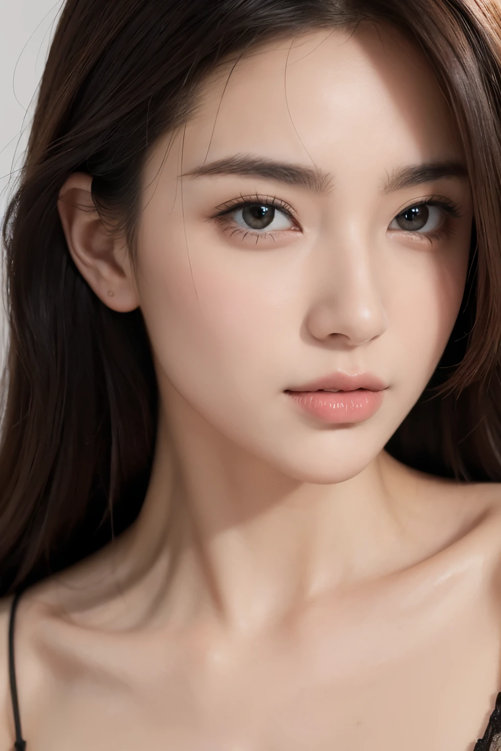 Sexy woman with exquisite facial features