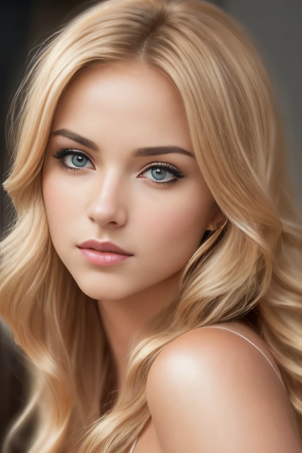 Photo of the world's most beautiful and drop dead gorgeous girl of all time, ((sexy pose)), ((seductive facial expression)), (((photorealistic))), (((hyperrealism))), (((ultra sharp))), (((ultra focused))), masterpiece, best quality, UHD, 8K, ((depth of field)), 4K, RTX, HDR, ((long wavy blonde and brunette hairstyles)), ((expressive and alluring eyes)), (((camera effect: film grain))), (((camera focus: sharp and tactile))), ((((cinematic lighting: soft and warm toned))).