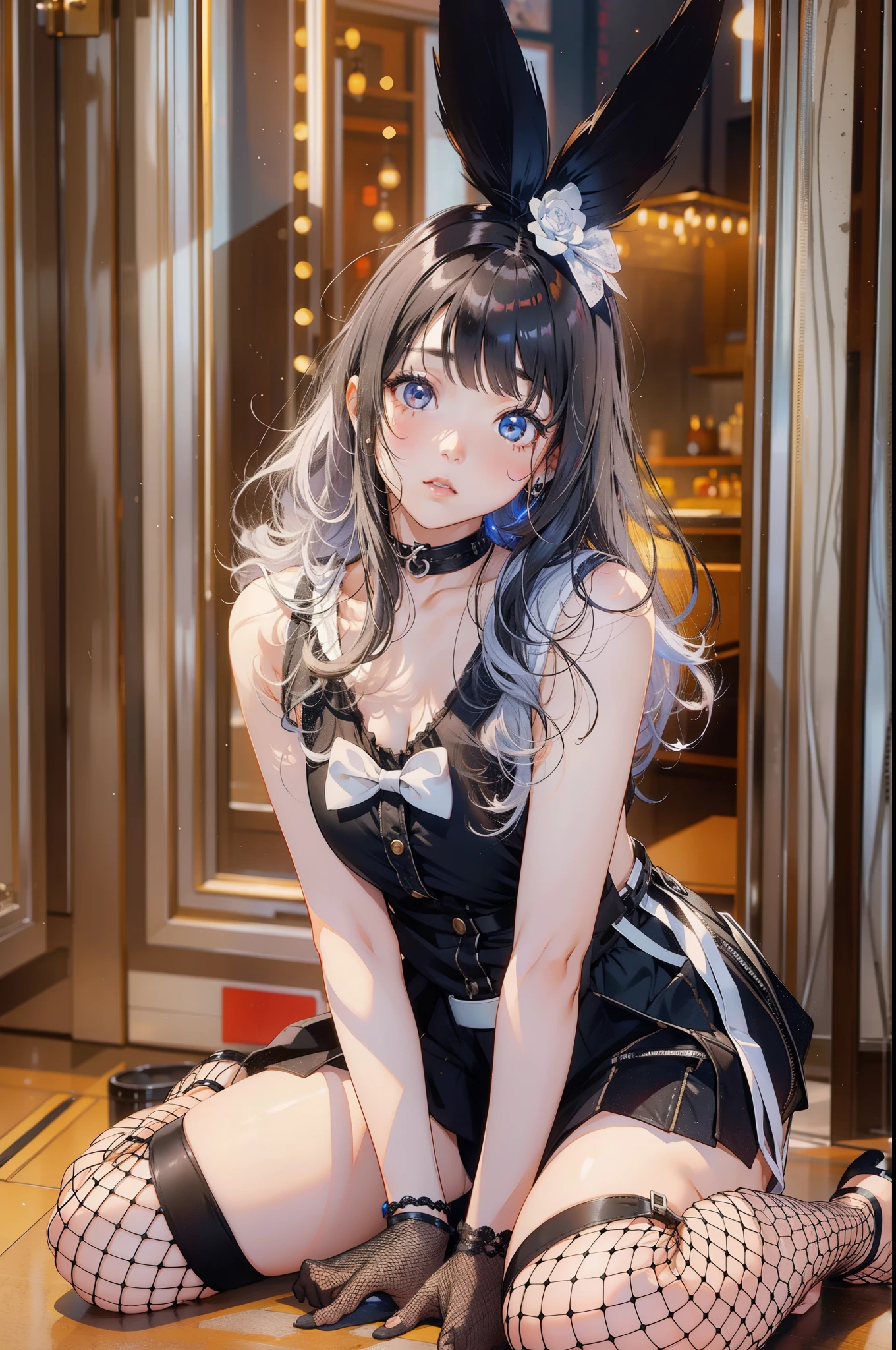 girl、black hair、