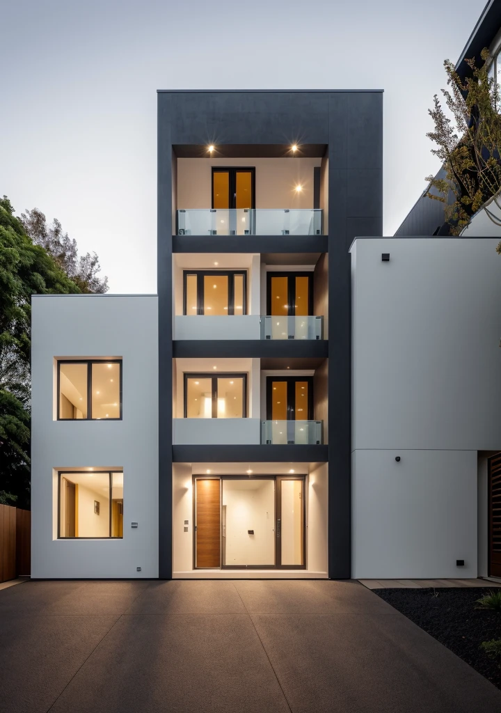 - (((1 mordenhouse with slope roof:1.3))), front elevation of the house, look morden minimalist,(((1 road in front of the house:1.3))), the planter has many white chrysanthemums:1.2
- (RAW photo, real, best quality, masterpiece:1.2),(hyper realistic, photo-realistic:1.2), high quality,(((hyper detail:1.5))), archdaily, award winning design
- dynamic light:1.3, (dark light:1.2), perfect light,
- elegant and minimalist feel