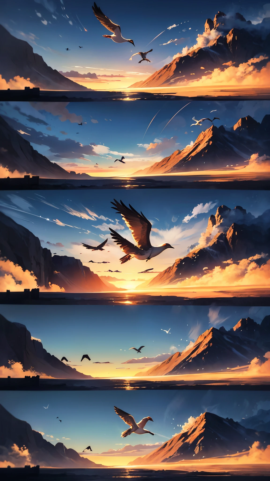 sequence depicting a bird flying south for the winter, setting the stage for the tale of unexpected life lessons.
