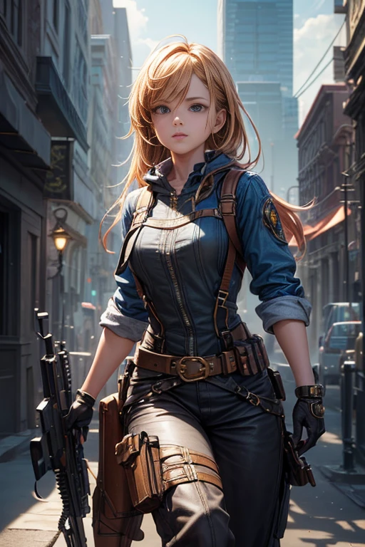 (best quality,4k,8k,highres,masterpiece:1.2),ultra-detailed,realistic,concept artists,character concept art,character design,front,side,back, Luminary Story character concept art,Luminary Story character design,Gun Girl,expertly detailed character concept art,metallic bullet concept art,engaging character design,Lucio as a woman,gravity-defying inspiration,sticky tar concept art,belt fastened around waist,steampunk weapons,vivid colors,HDR,UHD,sharp focus,physically-based rendering,studio lighting,bokeh