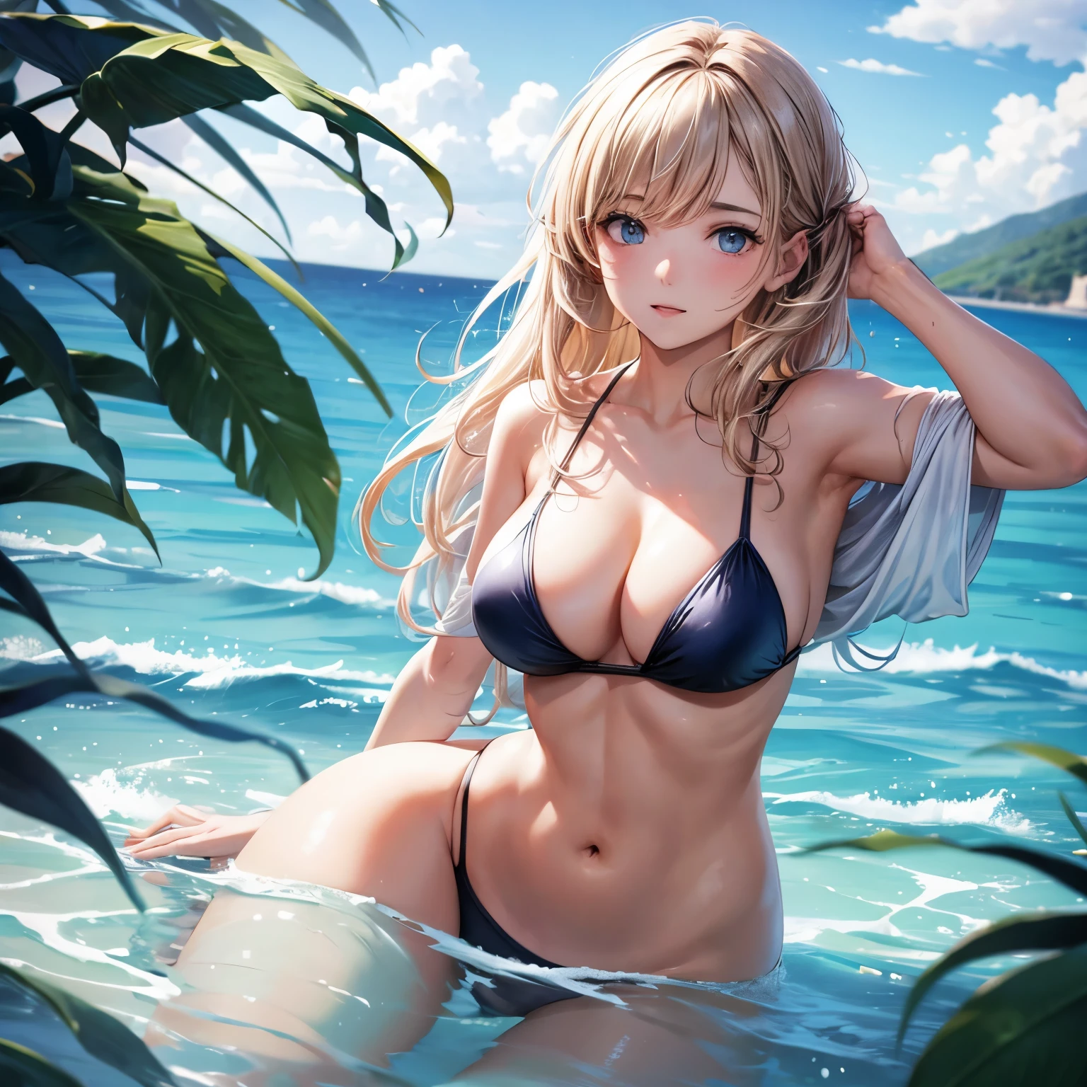 Une femme sans maillot de bain