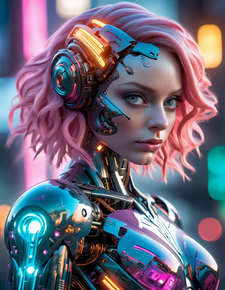 (best quality,highly detailed,UHD photo),Christina Hendricks as (cosmic cyberpunk mecha-angel:1.1).,ultra-detailed depiction of Christina Hendricks' mesmerizing beauty,(intense neon lights,vivid colors) illuminating the futuristic cityscape,exploring the boundaries between humanity and technology,mecha-angel wings seamlessly integrated into her cybernetic body,meticulously crafted metallic armor,industrial aesthetics with a touch of ethereal grace,long, flowing hair radiating vibrant hues mirroring the aurora borealis,powerful and captivating gaze revealing both strength and vulnerability,elevating the concept of beauty to new heights, sleek and sharp edges contrasting with soft and delicate features,transcending the ordinary with a sense of otherworldly allure,embodying the divine essence of a celestial being,overwhelming attention to every minute detail,from the intricate circuitry patterns on her skin to the shimmering reflections in her metallic eyes,sharp focus capturing every nuance of her expression,unveiling the secrets of a parallel universe where technology and spirituality converge,a true masterpiece merging the realms of science fiction and angelic beauty.