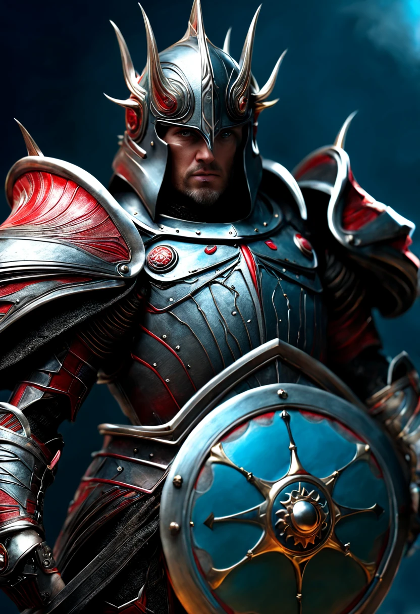 Shield Medieval Warrior Exquisite Shield Surreal Ultra HD，Anatomically correct，Super detail，high quality，High resolution masterpiece master art work