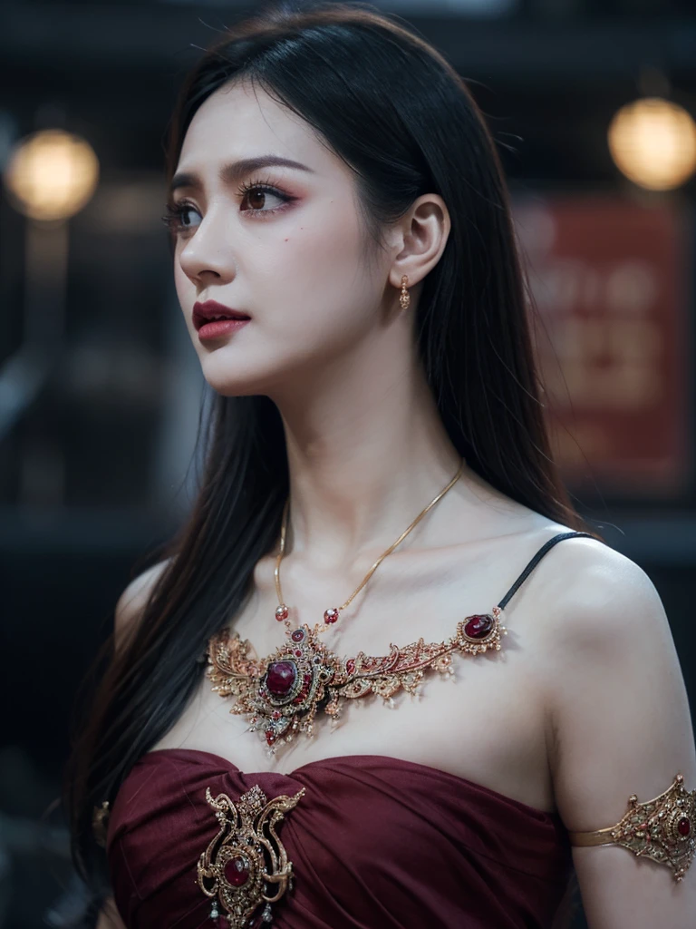origin of humanity、underworld、A catastrophic world of death、Blood rain、covered in blood..., long hair woman, การแต่งหน้าชวนให้นึกถึงdevil, A face that looks like that ;Sew them together with the mouth closed....、devil ;corpse of, black clothes, afraid, Dark circles under the eyes, Loneliness, ตายในhell, darkness, Stylish necklaces and accessories, A catastrophic world of death、hell、dark clouds, Loneliness, darkness, Stylish necklaces and accessories, Look up at the sky..., land of death, end of the world, reminiscent of death, Crow flapping its wings floating debris、หน้าdevil、world of the dead、เครื่องหมายหลุมcorpse ofไม้กางเขน、Highly detailed facial and skin texture、 Detailed eyes、Double eyelids, Elaborate details, ผลMasterpiece, Highest quality, รายละเอียดพิเศษ ลMasterpiece,best quality, ภาพนิ่งจากmoviesดาร์กแฟนตาซีจาก 0s,(Soothing tone:1.5),mix, Medium shot, Bokeh, (HDR:1.4), Masterpiece,idea, 10, HD, (movies, red and black :0.85), viewer&#39;s face, Dramatic poses