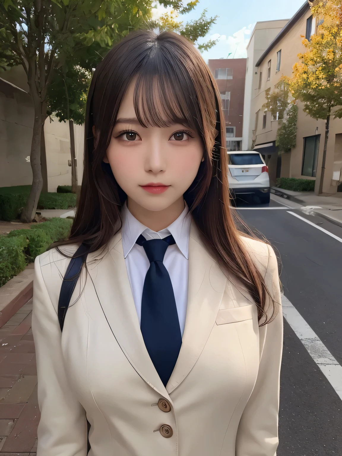 table top, highest quality, figure, super detailed, finely, High resolution, 8k wallpaper, 完璧なダイナミックな構figure, beautiful and fine eyes, natural lip,blazer ,, big breasts, whole body,I can see your chest