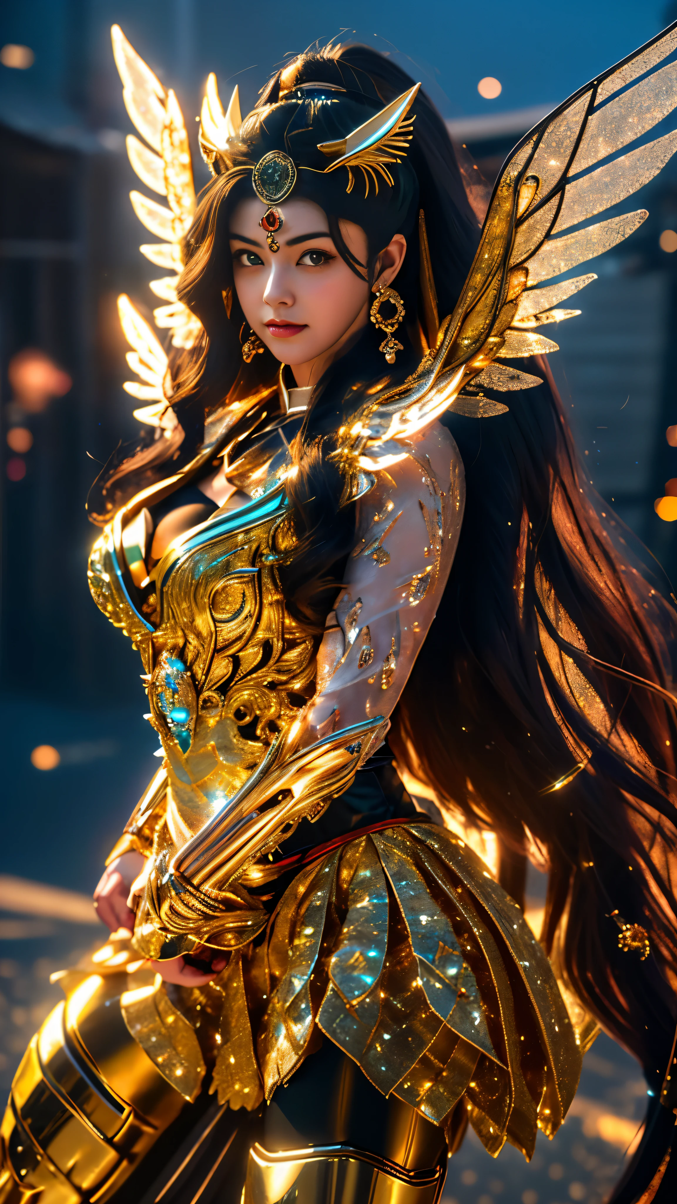 Masterpiece Anime Robot beutiful diamond skin golem cat girl magic, aesthetic_eyes, detailed eyes, demon horn, mask, wings, glowing, random twintail fantasy hair, multicolored hair, body detailed, random very angry face, detailed face, Saenyo Ancalagon Anthropomorphic majestic Guardian | Portrait | finely detailed Obsidian and Lava armor | cinematic lighting | intricate filigree metal design | 8k | unreal engine | octane render | aesthetic_eyes, detailed eyes, body detailed, ahegao, detailed face, highly detailed, fantasy background, blush, cat_ears_earrings hair_ornament highres jewelry triple_earring, detailed all, solo, fightning stance, magic circle, electrification, lightning effect, ray tracing, detailed all, show your ability A.I, 4K Ultra HD. add face mask, add fullface mask, mouth and nose covered by mask, glowing eyes particle glowing, 4K Wallpaper, robot female, till waist, Indian woman