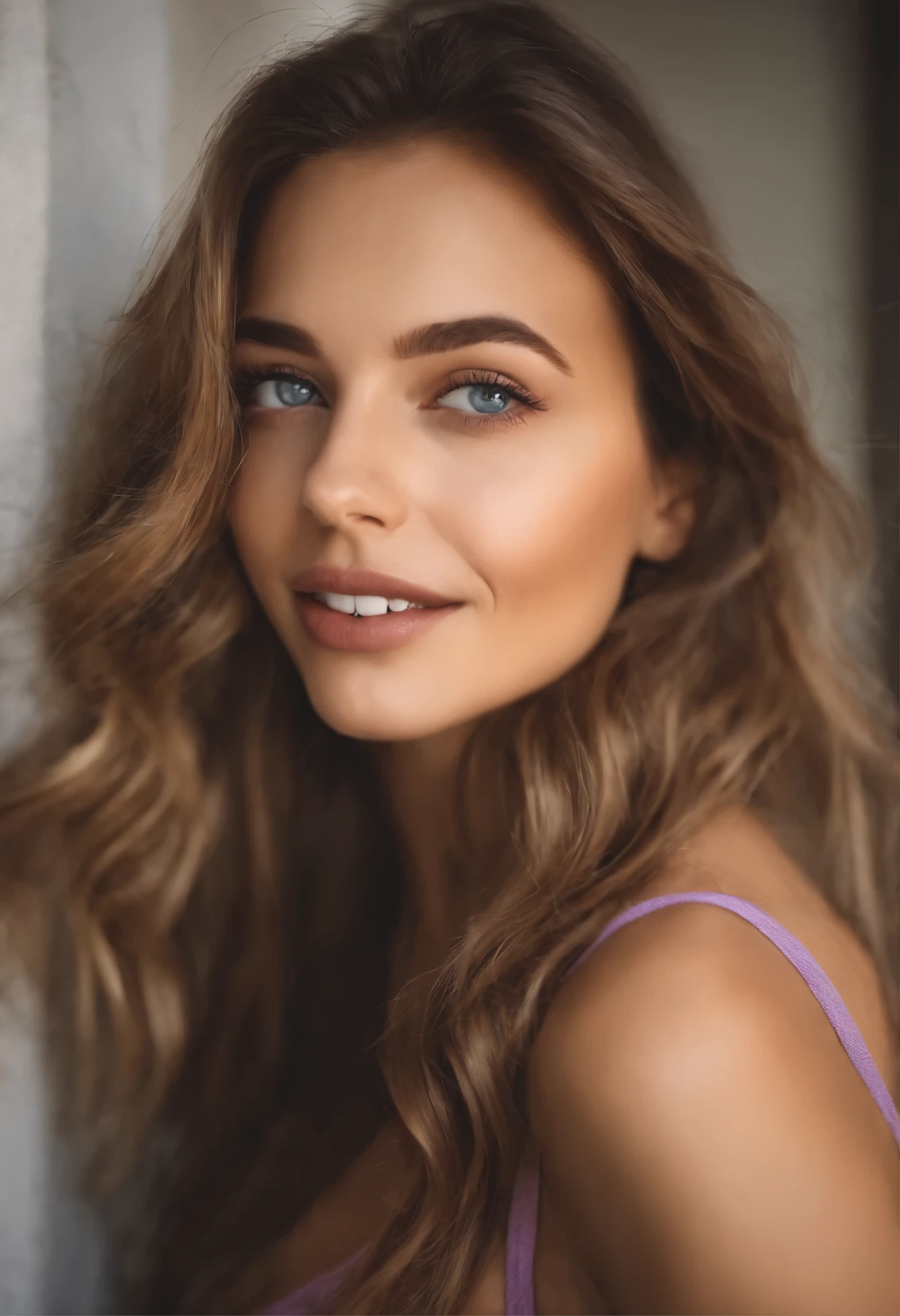 woman with matching tank top and panties, fille sexy aux yeux bleus, Portrait Sophie Mudd, Portrait de Corinna Kopf, cheveux blonds et grands yeux, selfie of a young woman, Les yeux dans la chambre, Violet Myers, ohne Maquillage, maquillage naturel, Look directly into the camera, Visage avec Artgram, dezentes Maquillage, Superbe photo du corps entier, dans la chambre, Spaltung fait sourire la fille
