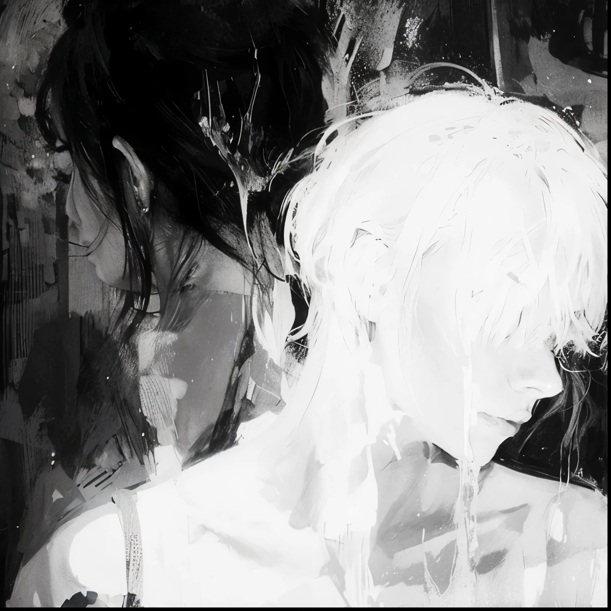 Draw an image in the style of the photo that I attached, the character must be a woman