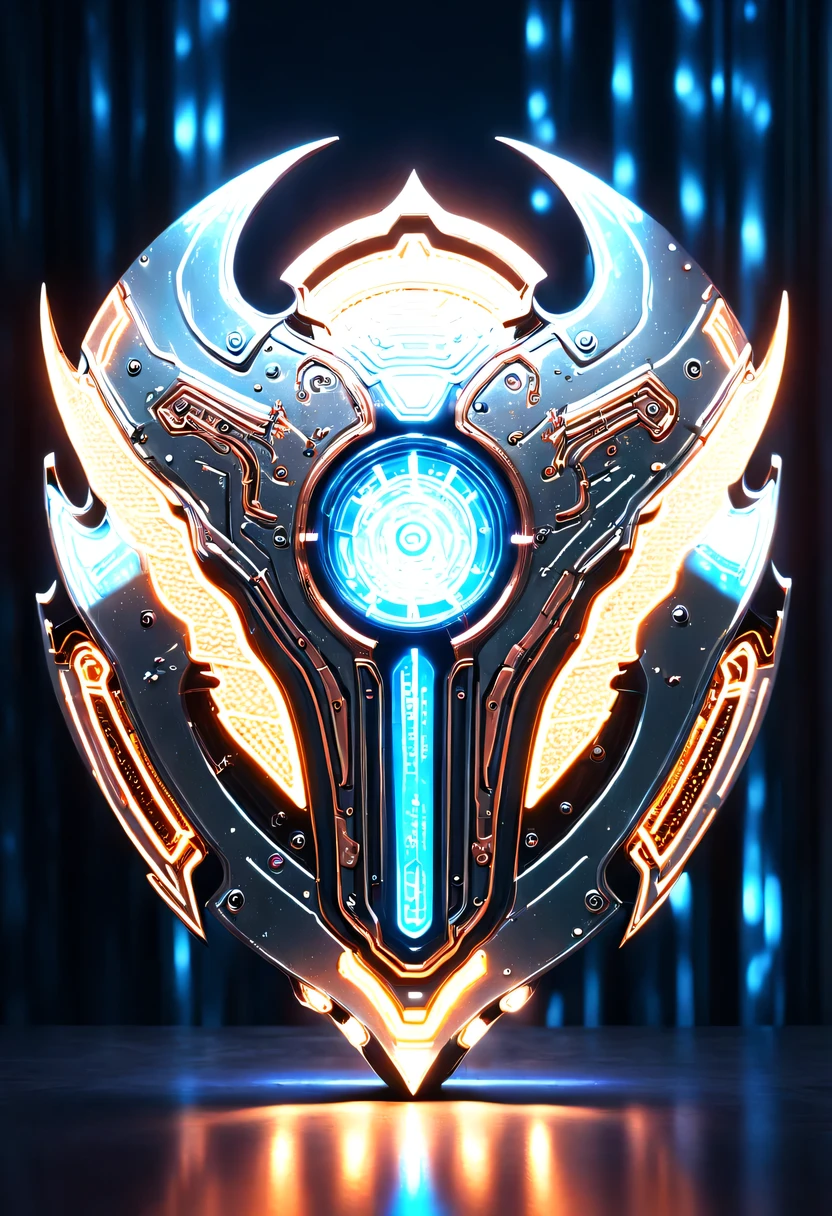 (Legendary Energy Light Shield:1.5),liquid metal,Copper plate engraving,Sci-fi transparent ethereal shield,cyberpunk,Holographic projection,mechanical aesthetics,neon lights,laser light,fluorescence,glow effect,liquid metal,Copper plate engraving,Unreal Engine,