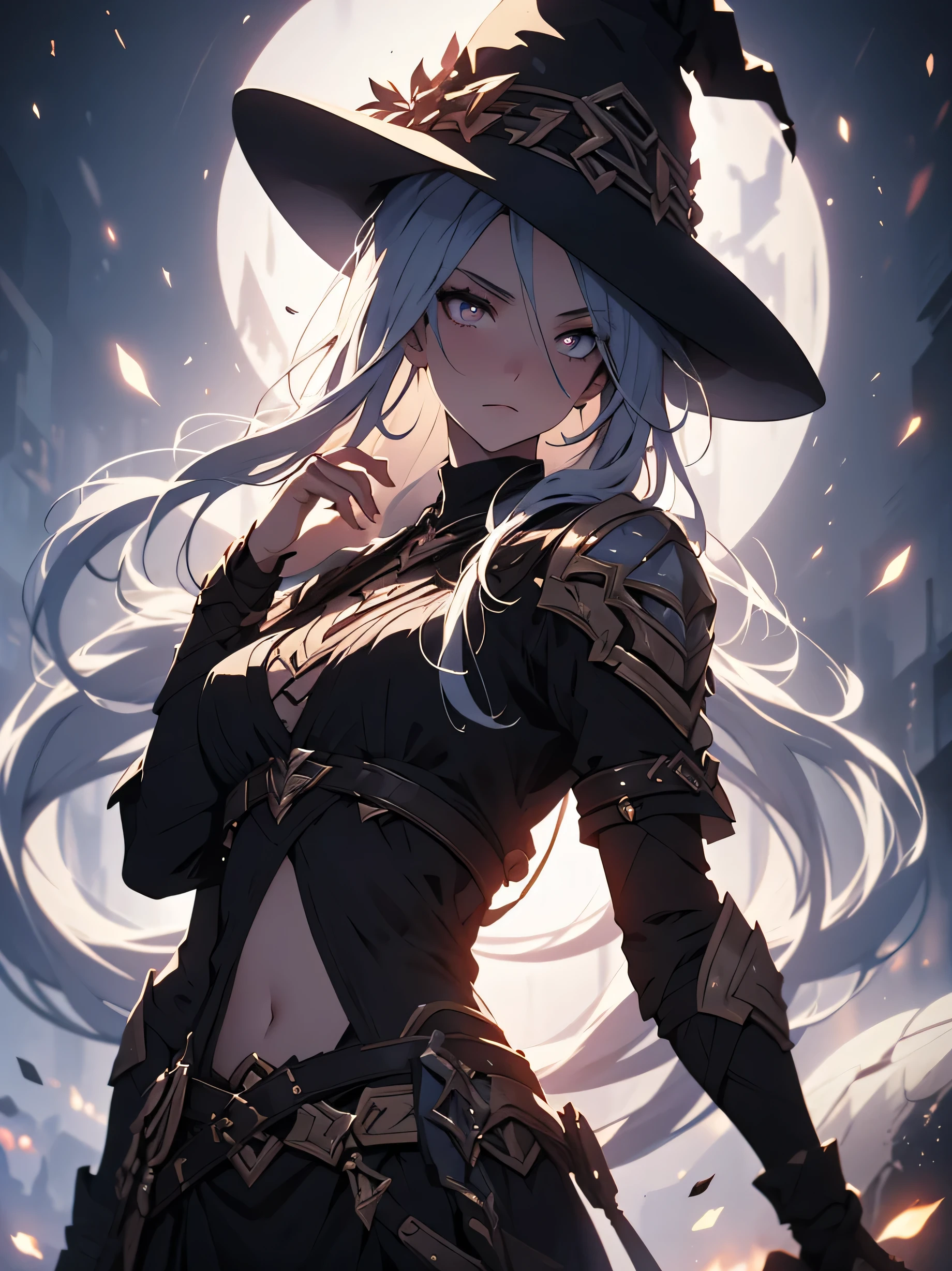 a highly intricate and realistic image of a powerful and otherworldly 18 year old balinesian street girl with blue flashing eyes, depicted in a pose of warfare. Full Body Portrait, The witch should possess a Beautiful and tiny physique, adorned with armor and a fur pelt. Pay meticulous attention to details, while rendering the artwork using the vibrant and stunning Octane software. Convey an atmospheric and vivid ambiance, reminiscent of epic tales. Infuse the composition with drama, utilizing the Unreal Engine to produce a breathtaking 8k resolution. Aim for a photorealistic quality, resembling the artistic styles of Luis Royo. Keep the focus sharp and emphasize ultra-realism, incorporating elements like magic dust splatter for added intensity.