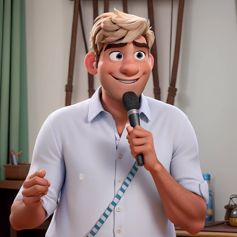 um homem estilo disney pixar, alta qualidade, melhor qualidade