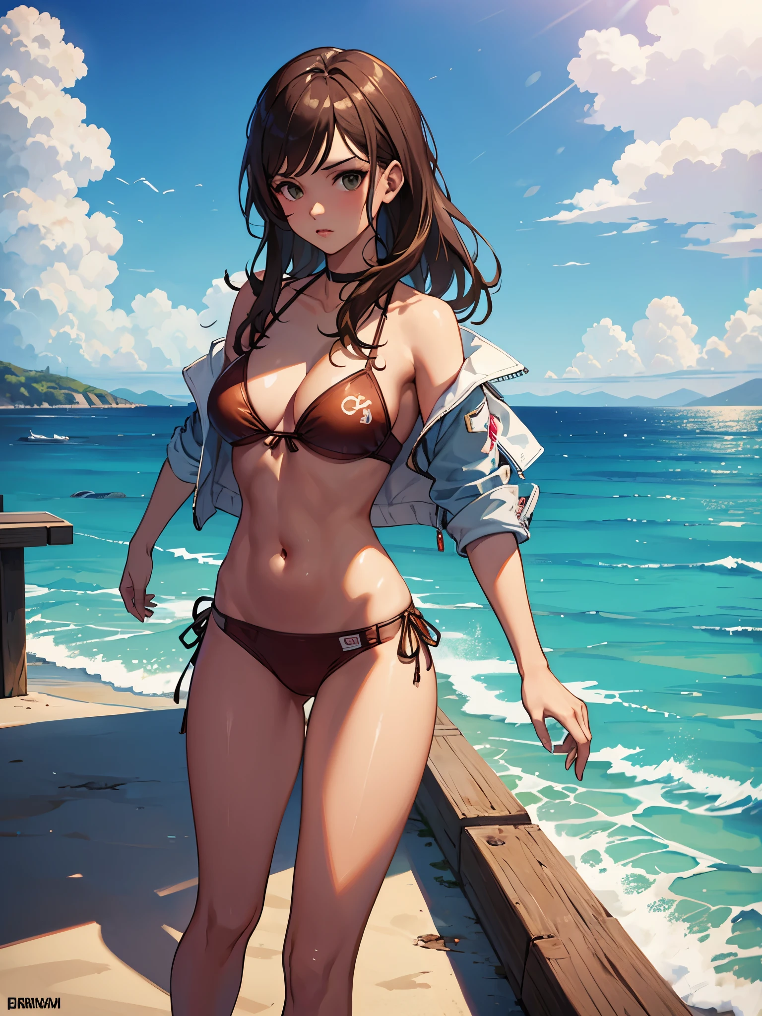 GTA5, brown bikini, brief