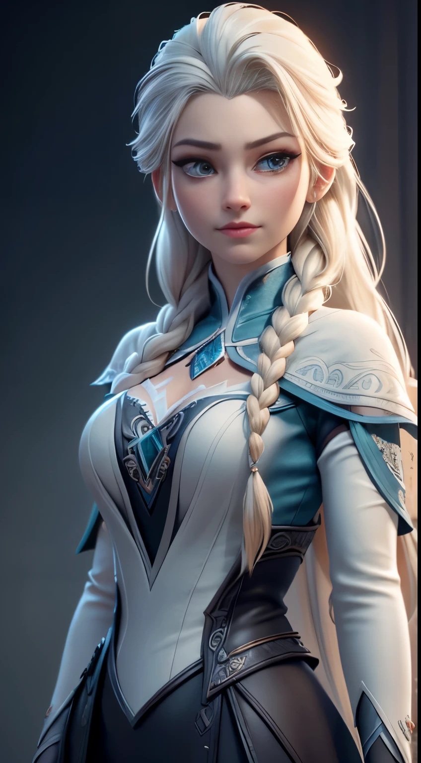 Highly detailed CG unity 8k wallpaper, style shot, complex, high detail, dramatic, highest quality movie still image, very detailed, masterpiece, best quality, character design, Elsa, Elsa from Frozen, (( Dark style)), realistic ultra-detailed rendering style, natural light, sharp character design, (hard focus, 8k), (((natural skin texture))), 8k textures, soft cinematic lighting, adobe lightroom, dark room, hdr, Sophisticated, Elegant, Rich Detail, Sharp Focuilm Look) )), Soothing Tones, Detail Frenzy, Intricate Detail, Super Detail, Low Contrast, Soft Film Lighting, Dull Colors, Exposure Blending, HDR, Fade, 35mm, f/1.4, ISO64, f16, 25 sec.