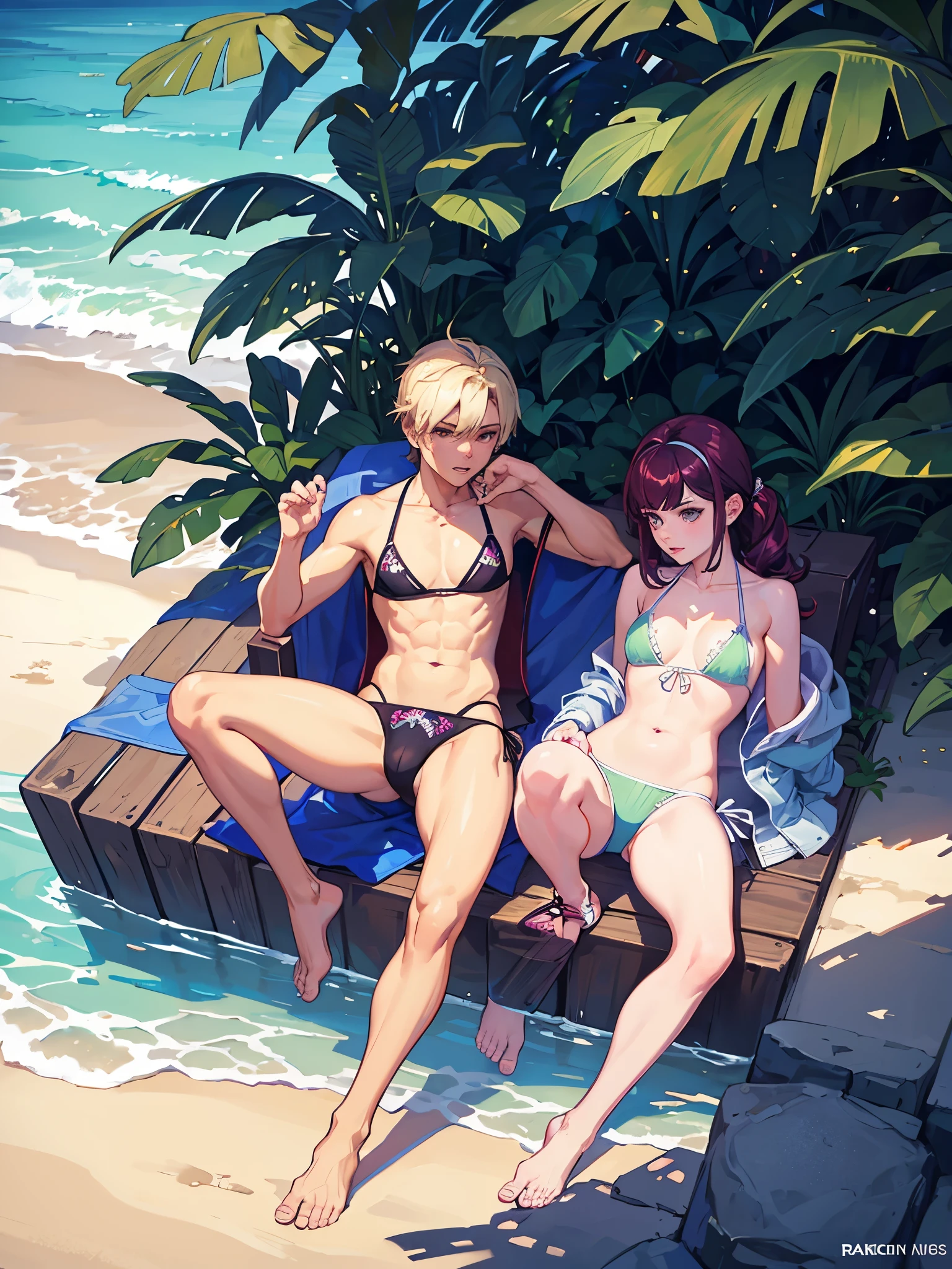 GTA5, pansy bikini, brief, barefoot