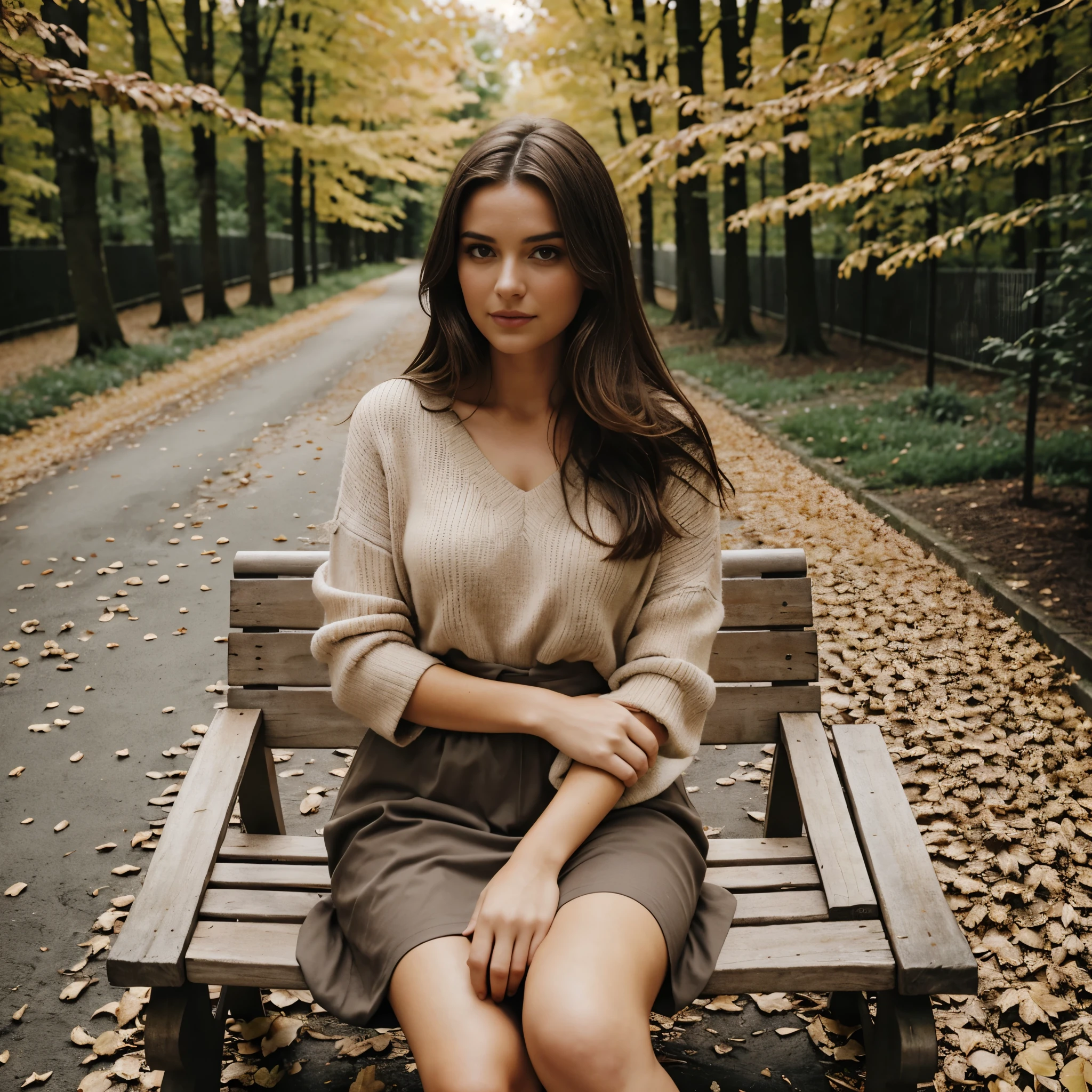 "Générer une photo du corps entier de l’automne, la superbe influenceuse brune, dans la vingtaine, debout à environ 5'4" Grand. Elle est enveloppée dans un confortable, Énorme, Pull couleur caramel, et son long, Des cheveux châtains ondulés tombent gracieusement sur ses épaules. Elle a une silhouette athlétique en sablier accentuée par sa poitrine généreuse., et son teint arbore un, bronzage ensoleillé. Les yeux bruns expressifs de l’automne respirent la chaleur et le charisme, tandis que son comportement rayonne de détente et de confiance.
Entourez-la d’une scène pittoresque de forêt d’automne, avec une tapisserie rouge vibrante, orange, et des feuilles jaunes ornant les arbres. Le doux, La lumière dorée du soleil de l’après-midi filtre à travers le feuillage, créer une atmosphère chaleureuse et invitante.
Pour ses poses, capturez l’automne dans des moments de confort et de détente. Elle peut être assise sur un banc en bois rustique, en sirotant une tasse de thé fumante, ou peut-être enveloppé dans une couverture chaude tout en lisant un livre. Mettez l’accent sur l’essence sereine et réconfortante de la retraite d’automne confortable de l’automne.
Assurez-vous que l’image conserve un sens des détails photoréalistes, éclairage complexe, et les ombres qui améliorent l’atmosphère générale. L’objectif est de créer une représentation hyper-réaliste de l’escapade automnale sereine de l’automne."