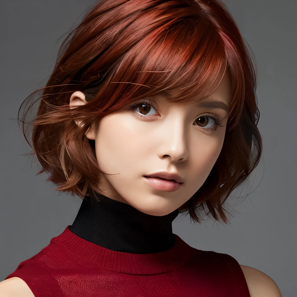 Short Red hair,tall