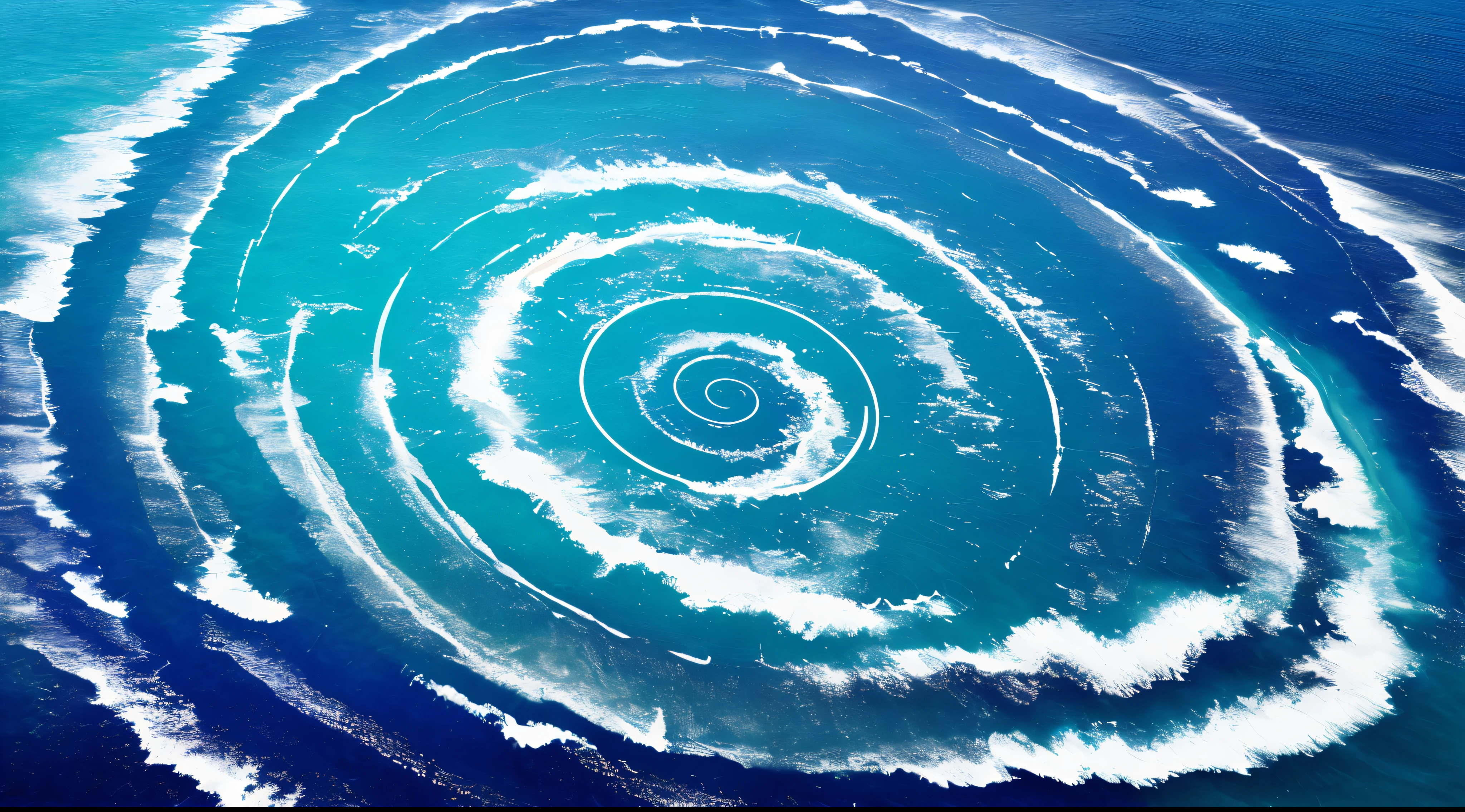teta para delta, High definition, Era, Cinematic Realistic, Tons de azul, espiral sutil