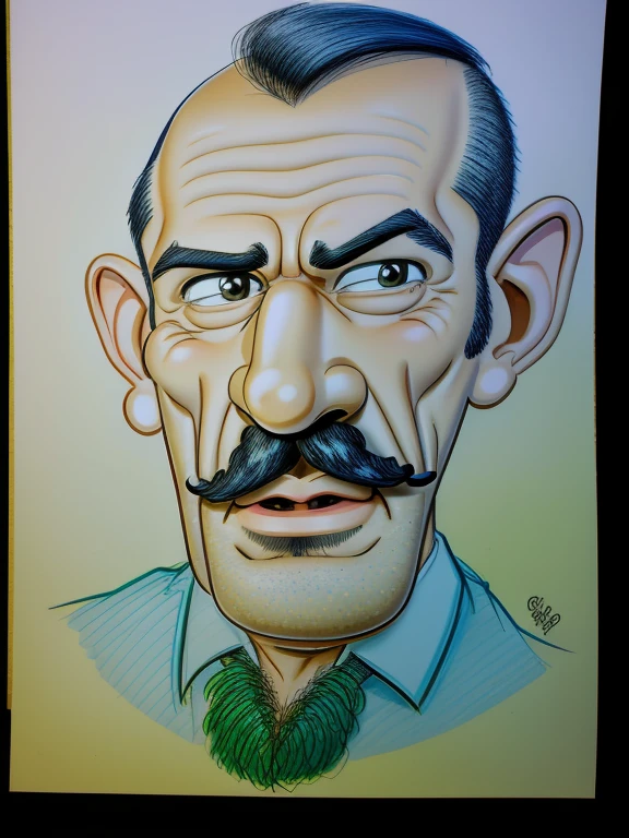 drawing of a man with a mustache and a nose, caricature!!!, caricature, caricatural, caricature style, caricaturist, caricature illustration, cartoon portrait, cartoon drawing, potrait, alarcon caricaturista, inspired by Candido Bido, cartoon art, portrait!!!!!!, artistic sketch, ((portrait)), cartoon face, professional sketch