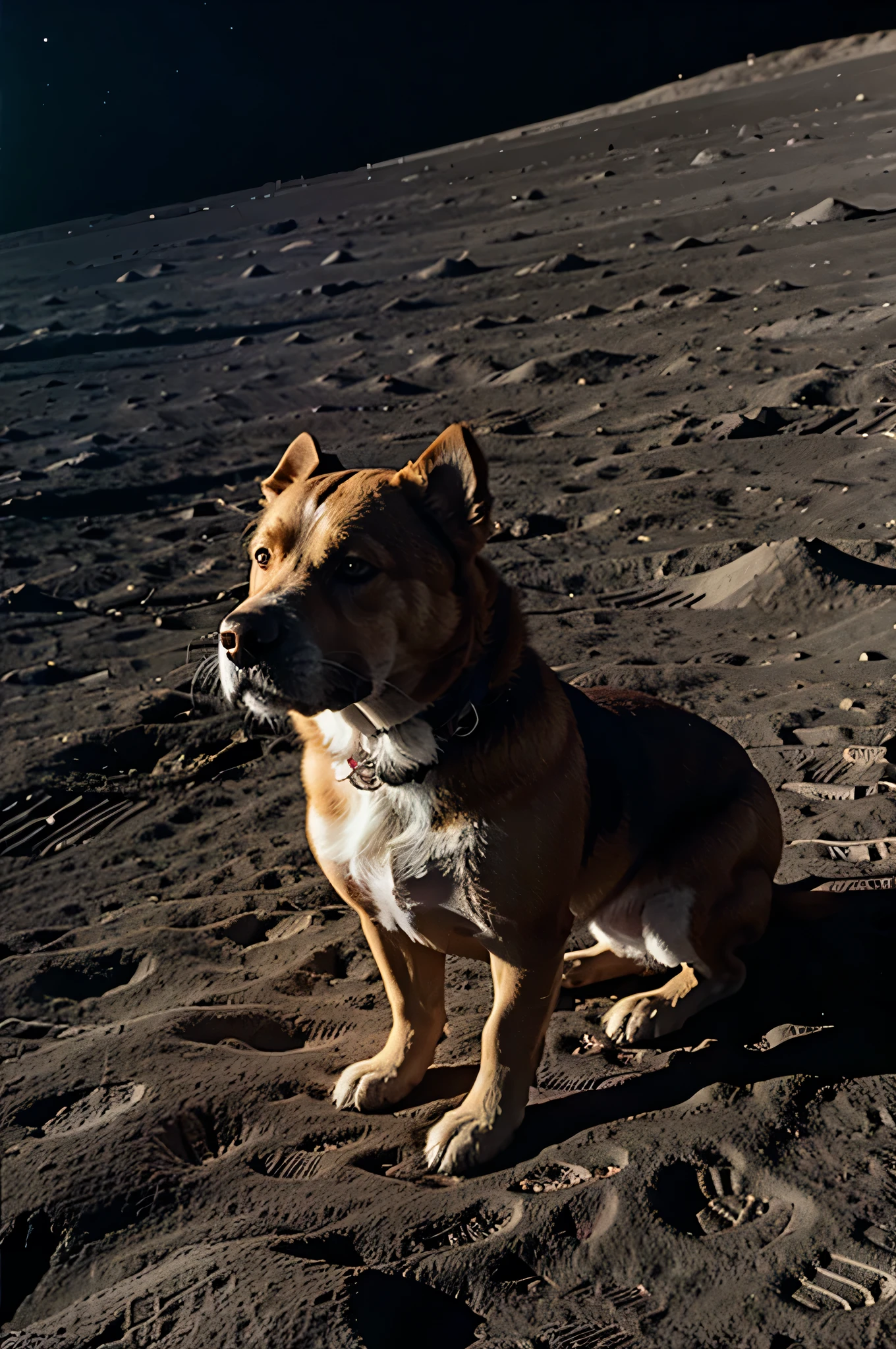 perro en la luna