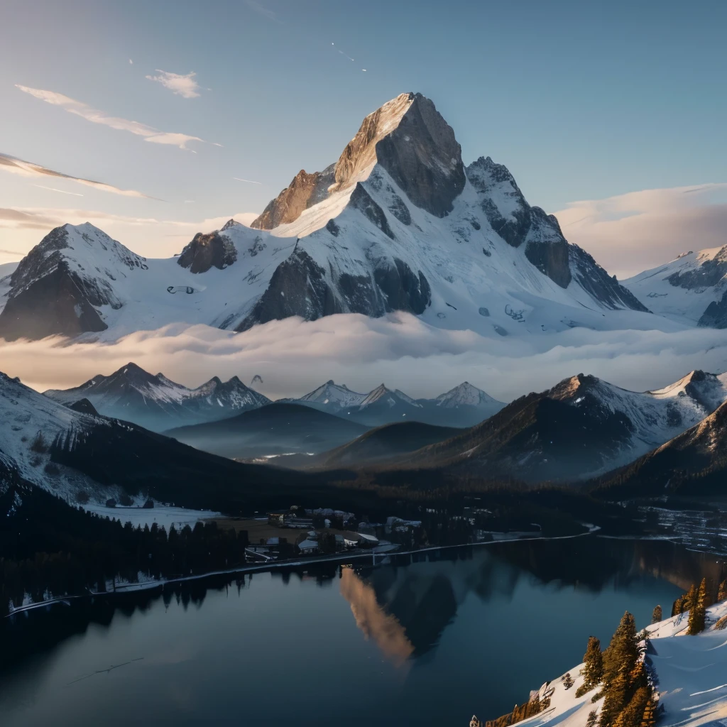 ((master piece)),best quality, (8k, best quality, masterpiece:1.2), ultra-detailed, illustration, small_scene, 3D_scene, mountain,  