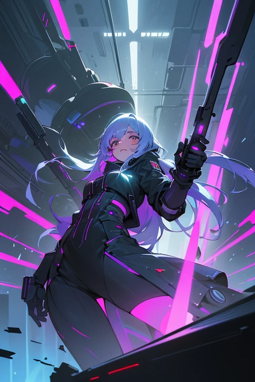 (ada es una hermosa mujer que vive en un mundo cyberpunk lleno de luces leds y neon)(la atsmosfera es fria pero la tecnologia de ada le da un tono calido y acogedor)(la ciudad se siente fria y lugubre)(el peligro parece acehar a cada paso)