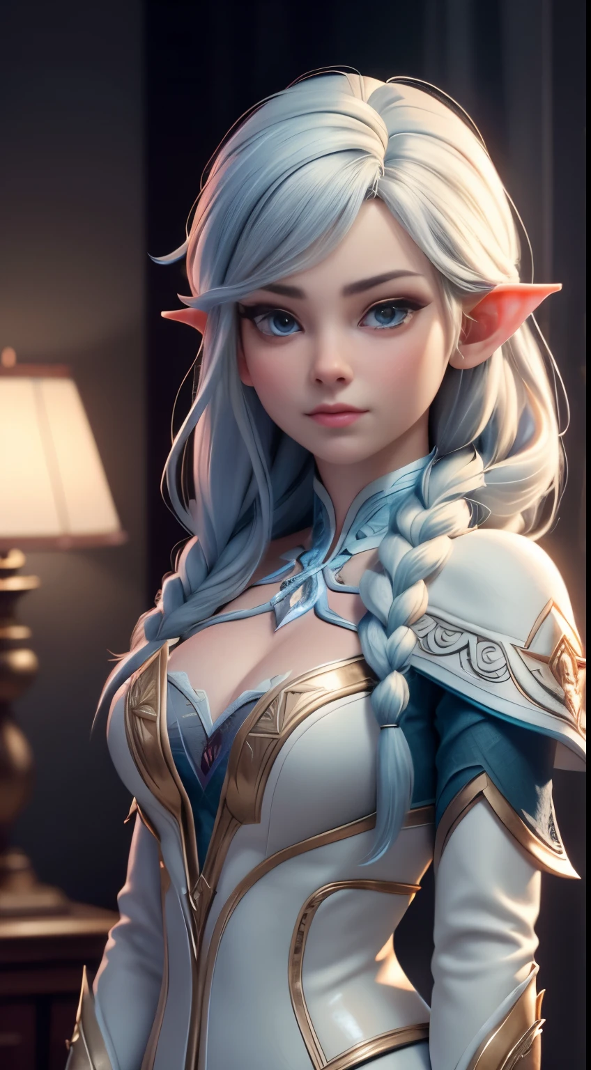 Elfgirl Highly detailed CG unity 8k wallpaper, style shot, complex, high detail, dramatic, highest quality movie still image, very detailed, masterpiece, best quality, character design, Elsa, Elsa from Frozen, (( Dark style)), realistic ultra-detailed rendering style, natural light, sharp character design, (hard focus, 8k), (((natural skin texture))), 8k textures, soft cinematic lighting, adobe lightroom, dark room, hdr, Sophisticated, Elegant, Rich Detail, Sharp Focuilm Look) )), Soothing Tones, Detail Frenzy, Intricate Detail, Super Detail, Low Contrast, Soft Film Lighting, Dull Colors, Exposure Blending, HDR, Fade, 35mm, f/1.4, ISO64, f16, 25 sec.
