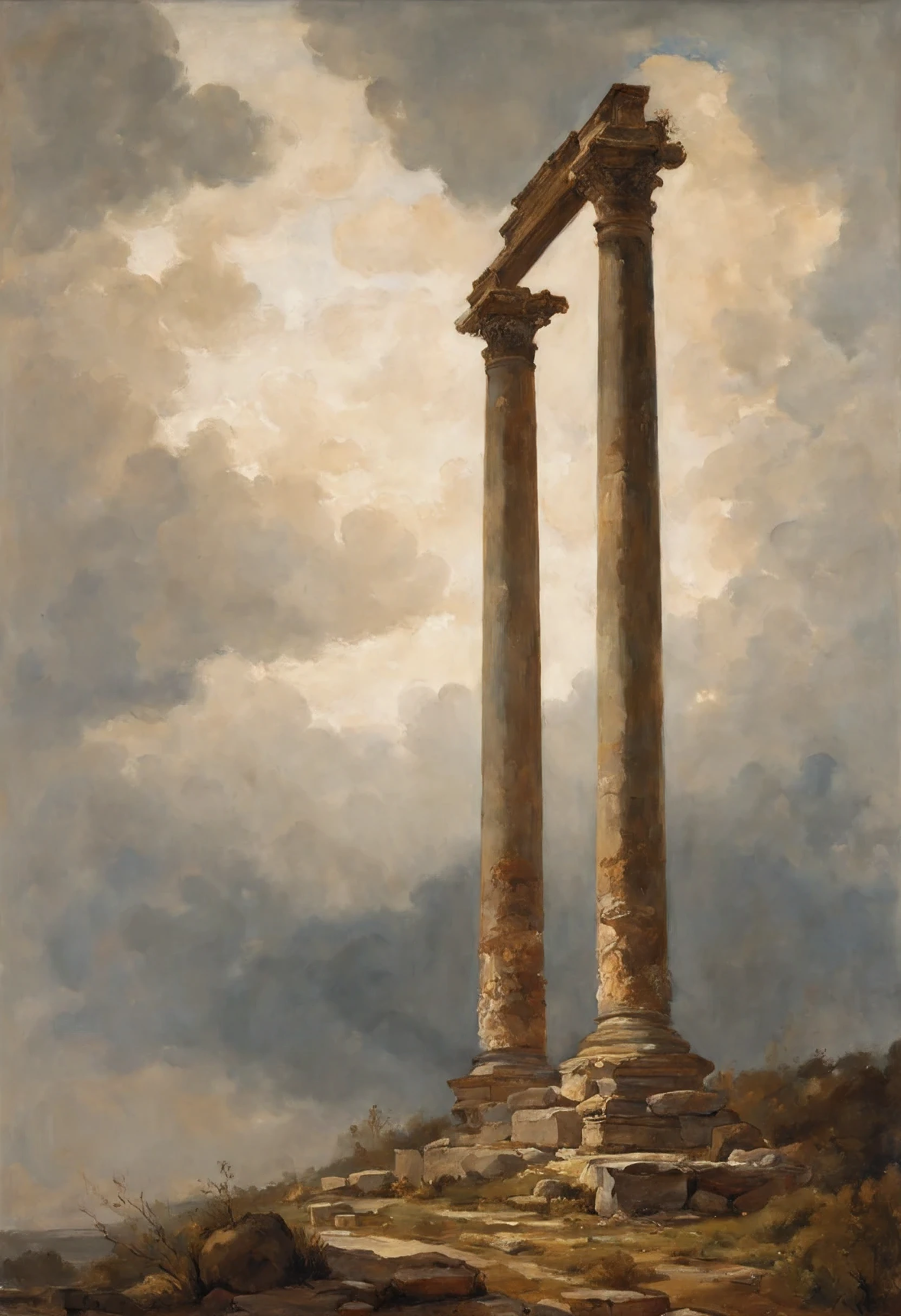 Study of Clouds over some Roman columns from an ancient Roman ruined temple (ca. 1874–1925) by Jan Veth
Classical Roman art, masterpiece,