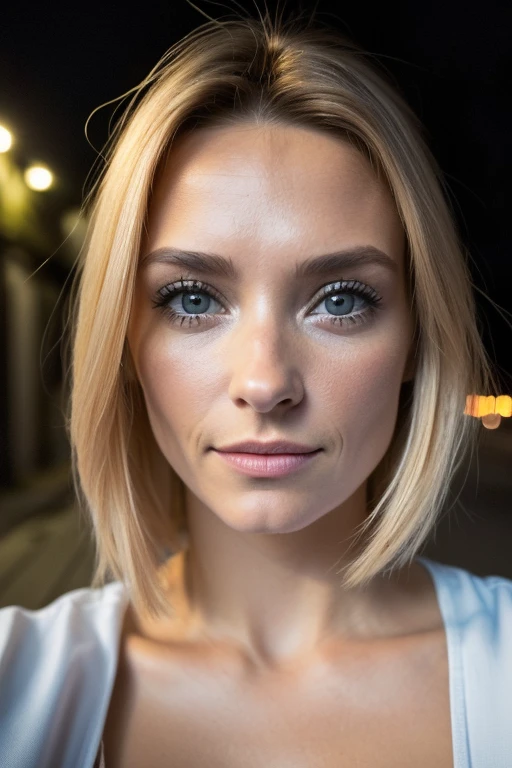 (photo de selfie, d'en haut:1.4), (portrait demi-corps:1.4), Photo portrait RAW UHD d'une blonde de 24 ans (femme aux yeux bleus) marcher dans une ruelle sombre, Seins naturels_b, fond de ville nocturne, (robe d'été rouge), (clivage), détaillé (textures!, Cheveux!, briller, couleur!!, imperfections:1.1), highly détaillé glossy eyes, (En regardant la caméra), éclairage spéculaire, reflex numérique, ultra qualité, Netteté, merci Sharp, DOF, grain de film, (centré), Fujifilm XT3, clair comme de l'eau de roche, centre du cadre, Visage mignon, Netteté, lampadaire, néons, Bokeh, (Faiblement éclairé), discret, La nuit, (ciel de nuit) détaillé skin pores, peau grasse, bronzer, détail des yeux complexe