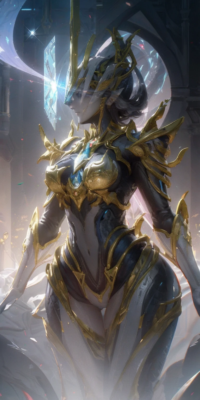 1 fille, pas de visage, mysterious, casque, corne de licorne, yeux brillants, Extreme Expression of Detail, Shiny metal, angle dynamique, detailed light, spectaculaire_ombre, RAYON_Route, reflection,BRUT, cinematic plan, (Sharpness:1.5), (photorealistic:1.2), Twilight lighting, volumetric lighting, ultra high resolution, 16k,spectaculaire lighting,