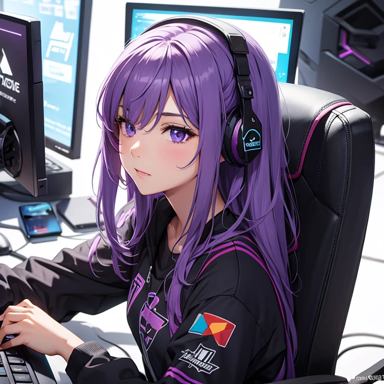 Logo e-sport violet et noir
