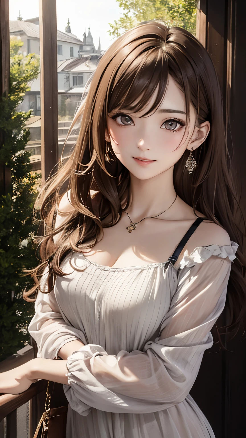 an unparalleled masterpiece、Ultra-realistic 8k CG、perfect artwork、wallpaper、1 Girl Girl Beautiful Girl、alone、chai pao、beautiful face、
hair ornaments、looking at the viewer、Put a smile on your face、closed your mouth、chai pao、dress、hair ornaments、headless、jewelry、earrings、Chinese service、Brown hair long hair