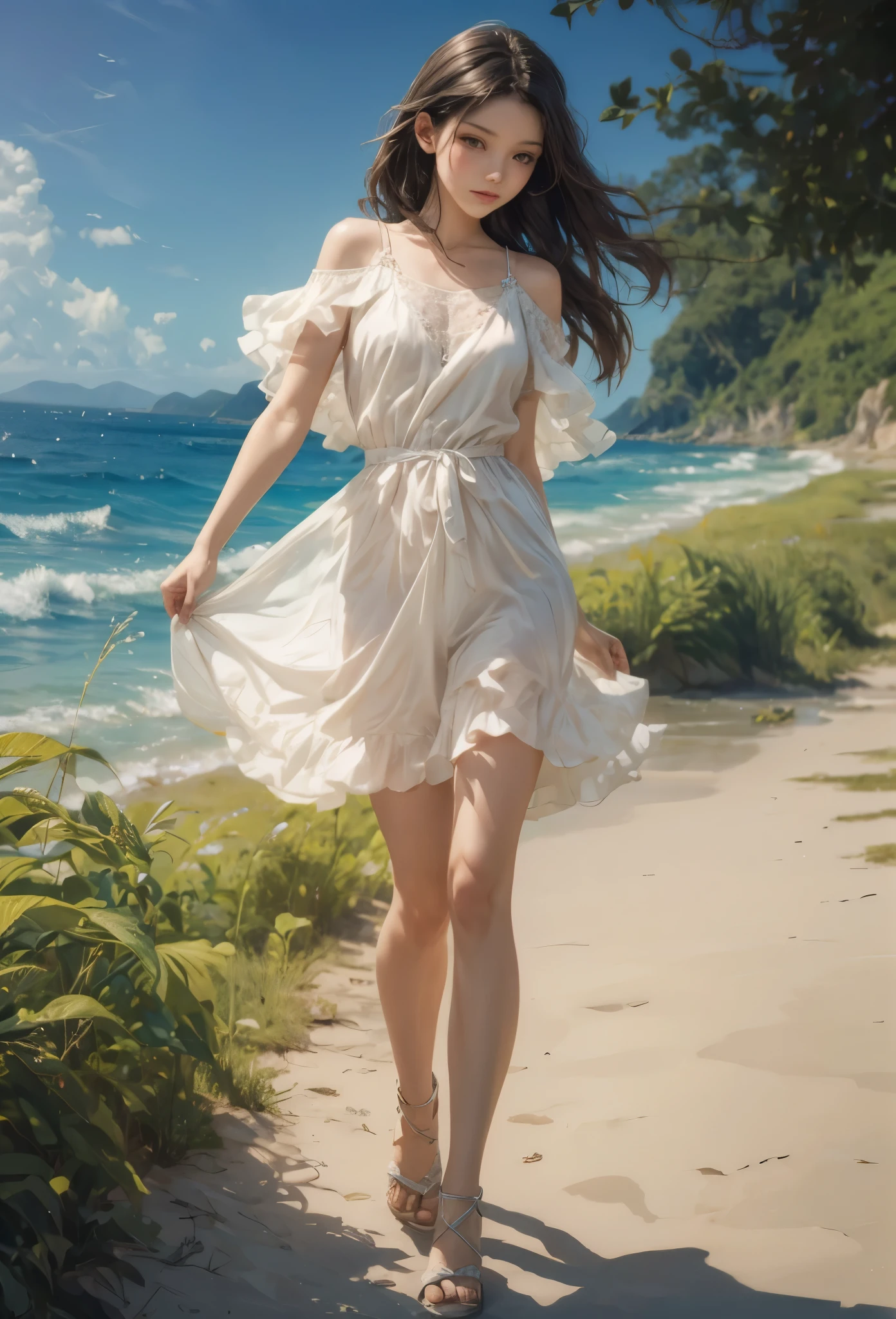 ((Highly accurate drawing in every detail)Extremely precise depiction)[High resolution],(detailed illustrations,とてもfineで緻密な描画,Delicate drawn lines with tempo,Realistic texture expression),[color traced main line],midsummer beach[[tropical country]],(Girl(beautiful girl)[[big eyes]])[11 years old](SKINNY[bony body][very thin breasts[small nipples with pointed points,]][リアルな乳頭のdetailed]),[During orgasm](sweaty[Trance]) Eros in the Natural Body (Nude gravure),[Ideal Eros],([リアルな女性器のdetailed:0.8] [(clitoris) [labia minora]]),(Fine and beautiful skin expression [transparency]),[完璧な目のdetailed (Beautifully detailed iris)(Eyes like deep jewels)],(eyes light[Pinpoint lighting for the eyes]),[long and beautiful eyelashes],[precisely drawn hair [美しく艷やかな髪のdetailed]],(完璧な手のdetailed [Beautiful fingers with no damage [beautiful nails]]),(perfect anatomy(perfectly balanced proportions))[[full body portrait]],[ideal color coordination(Accurate simulation of light and material interactions)],(HighQuality,High resolution,(detailed,高fine)),[[Soft ambient light]],[realistic],[Visual art that tells a story] [[full body portrait]][[Watercolor style coloring]][Colorful],((highest quality)fine[[High density drawing]])[FHD].