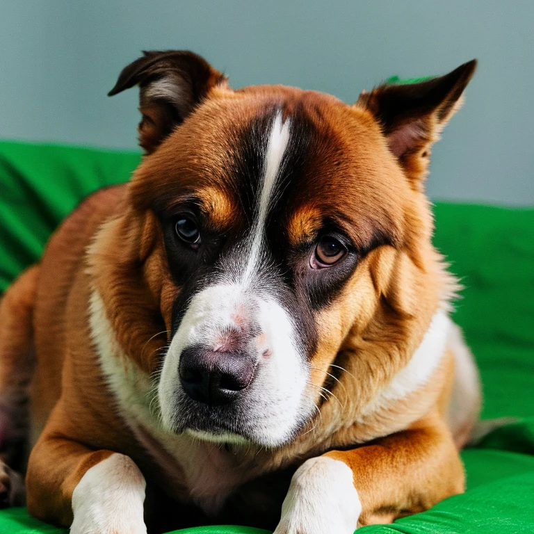 Utilizar o Chroma Key na imagem, the dog is sitting,Efeito Chroma Key na imagem, Fotografia de Corpo inteiro, Cachorro Tibetan Mastiff, Fotografia de Corpo completo, Sozinho, olhando para o espectador, textura dos pelos
, Grain Photo, fechar-se, foto crua, fundo da imagem totalmente verde Chroma Key.