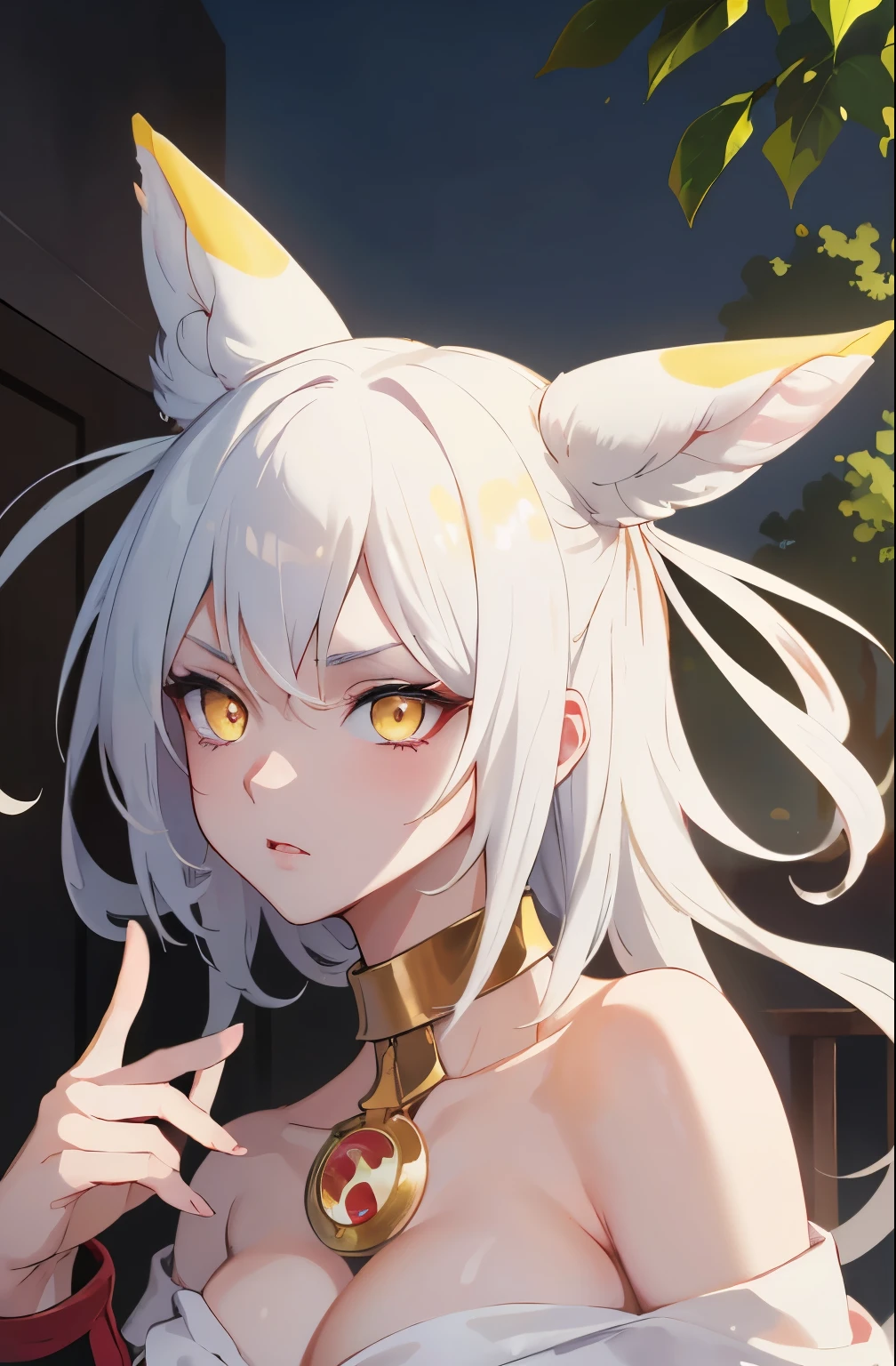 1girl,  white hair, yellow eyes,   portrait, realistic, towel, (onsen), sidelighting, wallpaper, nsfw, white hair, yellow eyes,  (animal ears|red horn:0.85),navel,(masterpiece,best quality:1.5),fiction art, RAW photo, best photo, best photo quality, 8k quality, 8k ultra, fair skin, (bright eyes), detailed eyes, beautiful hair, magical light, (masterpiece,best quality:1.5), soft lighting,gorgeous light and shadow ,sunny