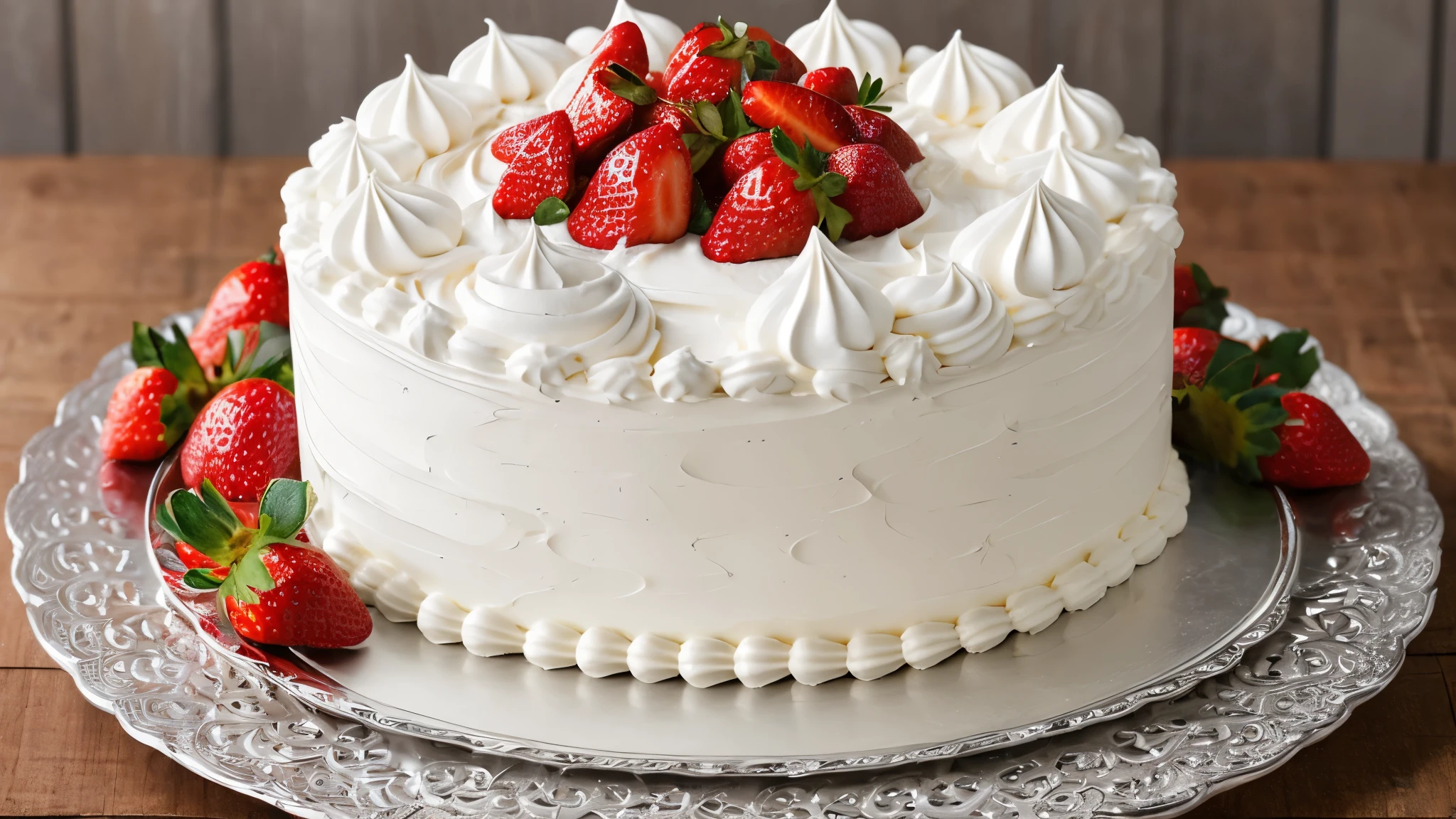 A modern birthday strawberry cake,(The background says "MAMA happy birthday":1.5),Featuring a delicious giant strawberry cake,Background is birthday candles, A sign that says "MAMA",--V 6.0