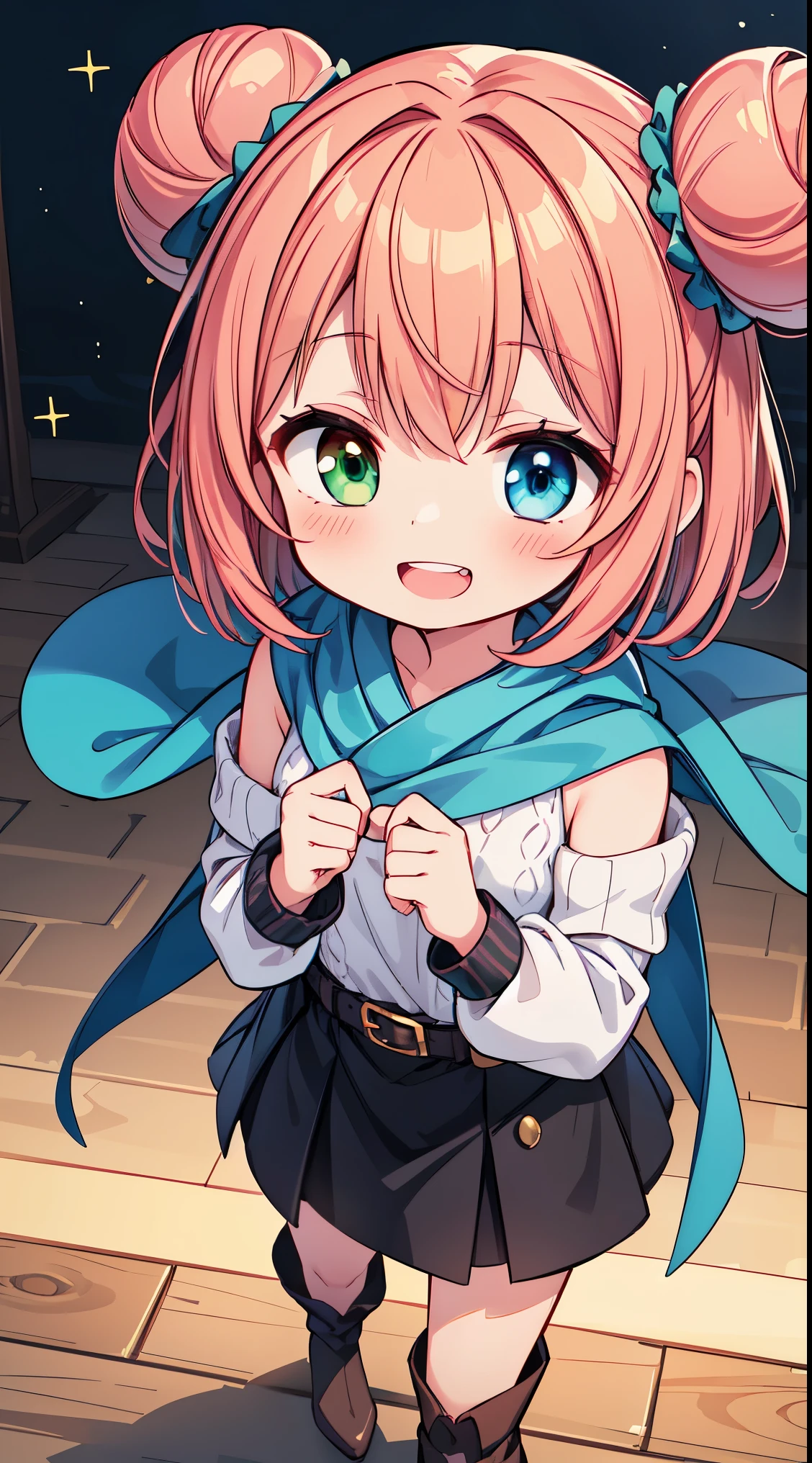 (super fine illustration:1.2),(masterpiece, 8k), (best quality, high quality:1.4), perfect anatomy, hyper detailed, ultra detailed,masterpiece background,beautiful detailed background, v8k wallpaper,perfect design,award-winning art,atmospheric,
BREAK, 1 beautiful girl, (kawaii:1.5), (Chibi: 0.8), (kawaii: 1.5), (: 0.5), (17 years old girl), BREAK(Red hair, short-hair,Two buns hair:1.4),(:D,grin:1.3),( Heterochromia,The blue eyes,The green eyes, Eye Highlights,The first hyperfine stars:1.45), star the eye silhouette thick eyelashes, naked double eyelids:1.2),(de pele branca), (The best smile,:D:1.45),
BREAK, Fantasy world city floating high in the fantastic sky,BREAK, Earthy Layers and Shawl,
Layer multiple thin sweaters for warmth,
Long, layered skirts made from simple fabrics,
Belt or cinch at the waist for shape.
Hand-woven or crocheted shawl for added warmth,
Wrap around shoulders or drape over arms,
Natural, earthy tones for a rustic look,
Basic leather boots for durability,
Practical and versatile footwear,
Decorate with handmade fabric boot cuffs,
BREAK,wakame,wakame,wakame,(Cowboy Shot,from above:1.4),
BREAK,(Blurry background:1.3),(absurderes, hight resolution, Super Detail Art),cel shading,Clear Color, Lonely optical effect, Beautiful pictures, Bright glow, mystic atmosphere,(Close-up of girl:1.1), Mystical light particle effect,manga influence, clean line drawings,