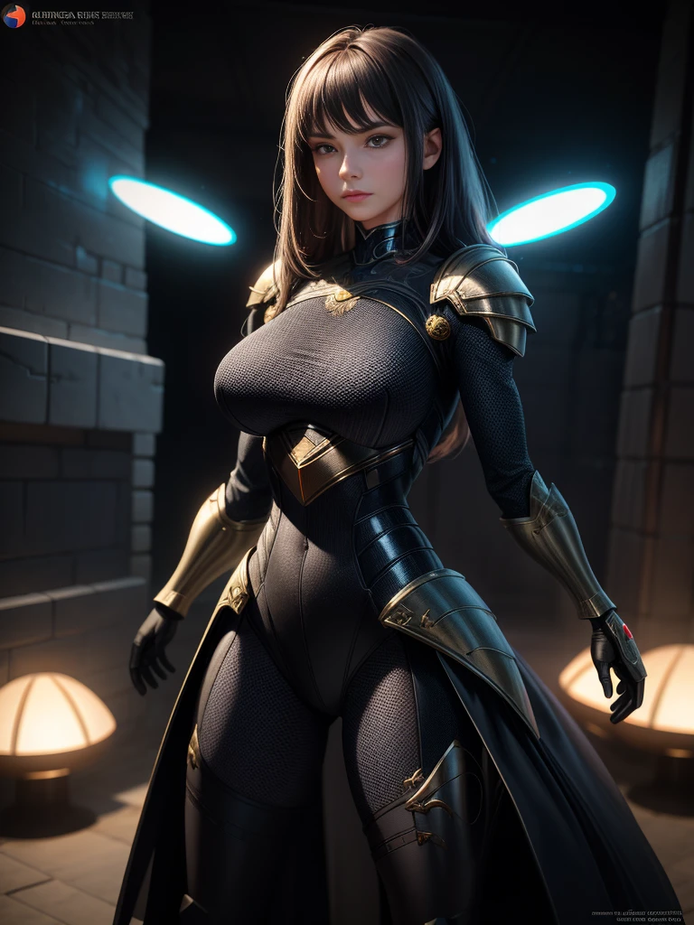 majestic, 20 year old girl, Invisible armor dress, big breasts:1.3, Cyberprep, Amigurumi, portrait, zbrush rendering, motion blur, interactive, Clean colors, Dream nucleus, Flashlight lighting, Realistic dramatic lighting, Highly detailed environment, quality, Redshift rendering, 8K