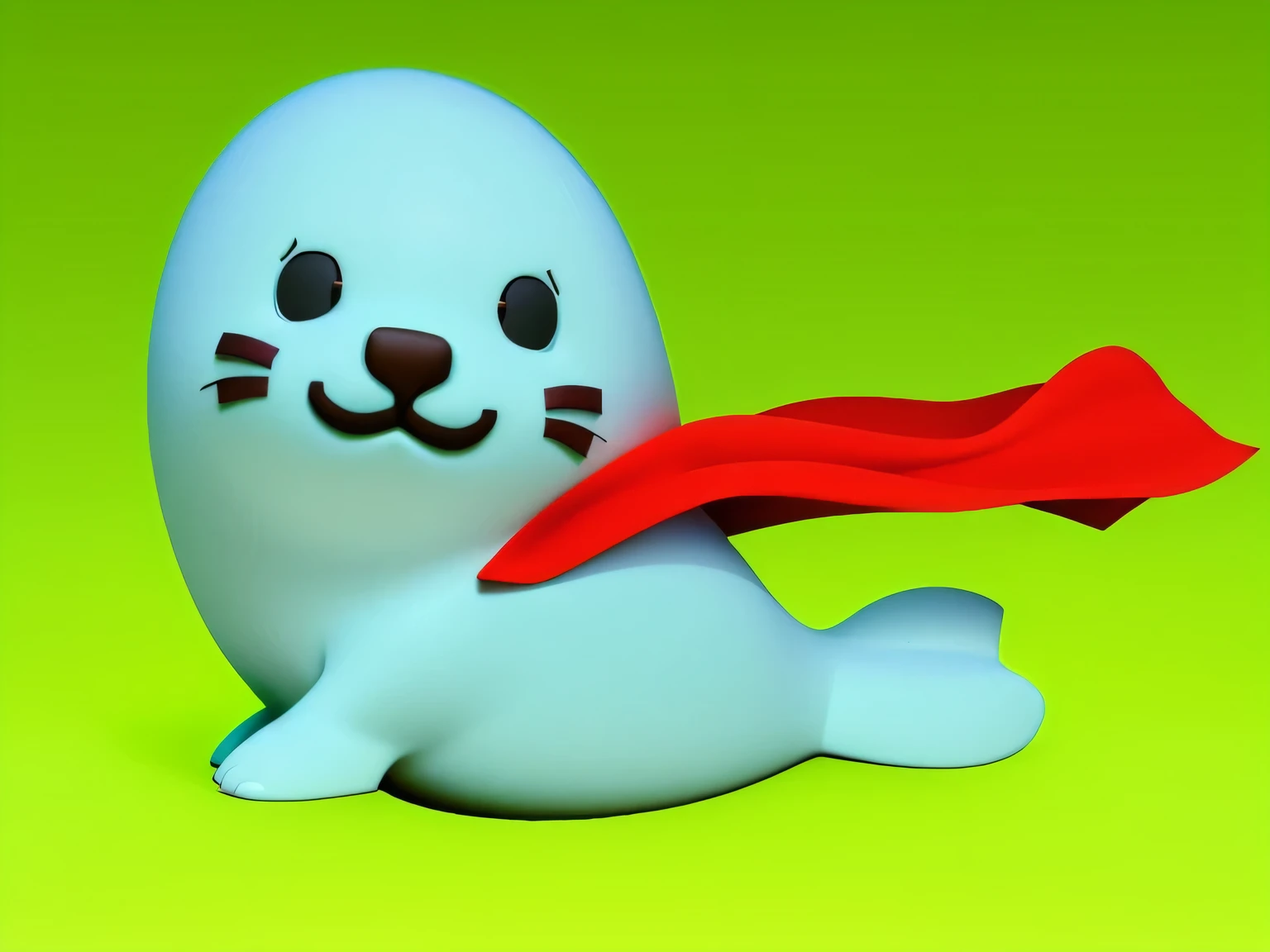 a close up of a cartoon seal with a red scarf, ivan seal, cute! c4d, cute 3 d render, 3d model of a japanese mascot, depicted as a 3 d render, rendered in blender, stylized as a 3d render, rendered in maya, the seal of fortune, clean cel shaded, kawaii hq render, rendered in keyshot. mejora los efectos de render como si fueraal estilo pixar