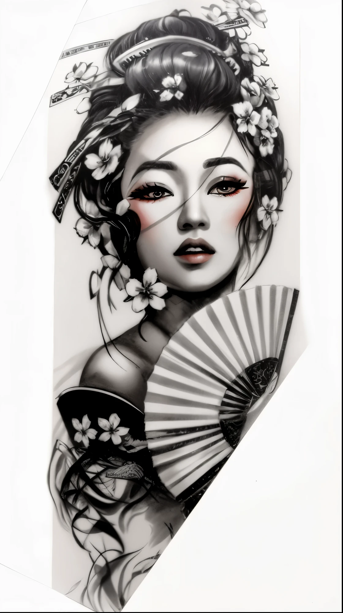black & grey geisha