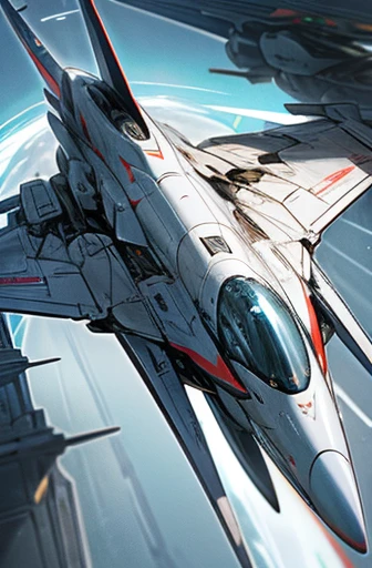 Futuristic supersonic transport jet with sharp design