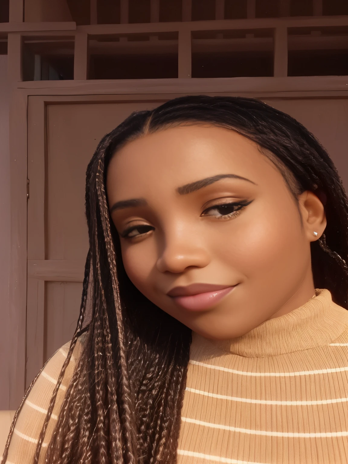 ,Retrato de uma mulher madura negra bem-sucedida, adulta e adulta, Looking at the camera with his arms crossed. Smiling African-American businesswoman standing in new office.