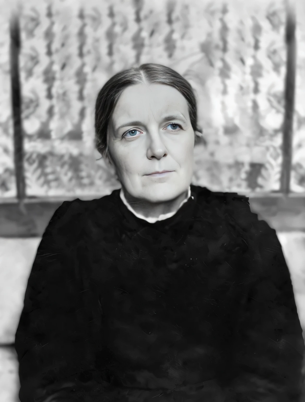 The Haunting Glow of Yolande's Past
In a dimly lit room, Yolande, a 60-year-old woman, stands wearing a vintage dress that seems to sell stories of its own. The colors of the room shift between a haunting #F2ECBE and a mysterious #9A3B3B. As she gazes into the distance, a monstrous shadow with a glowing #64CCC5 effect looms behind her, its intentions unknown. The room is filled with old portraits, each with eyes that seem to follow her every move. A cold wind blows, making the curtains flutter, and a soft, sinister whisper can be heard, echoing Yolande's name in a chilling tone.
